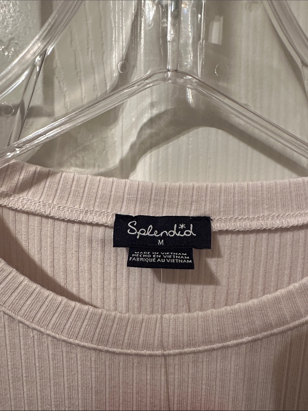 Splendid Ribbed Crewneck Top in Pale Cream - Picture 4 of 10
